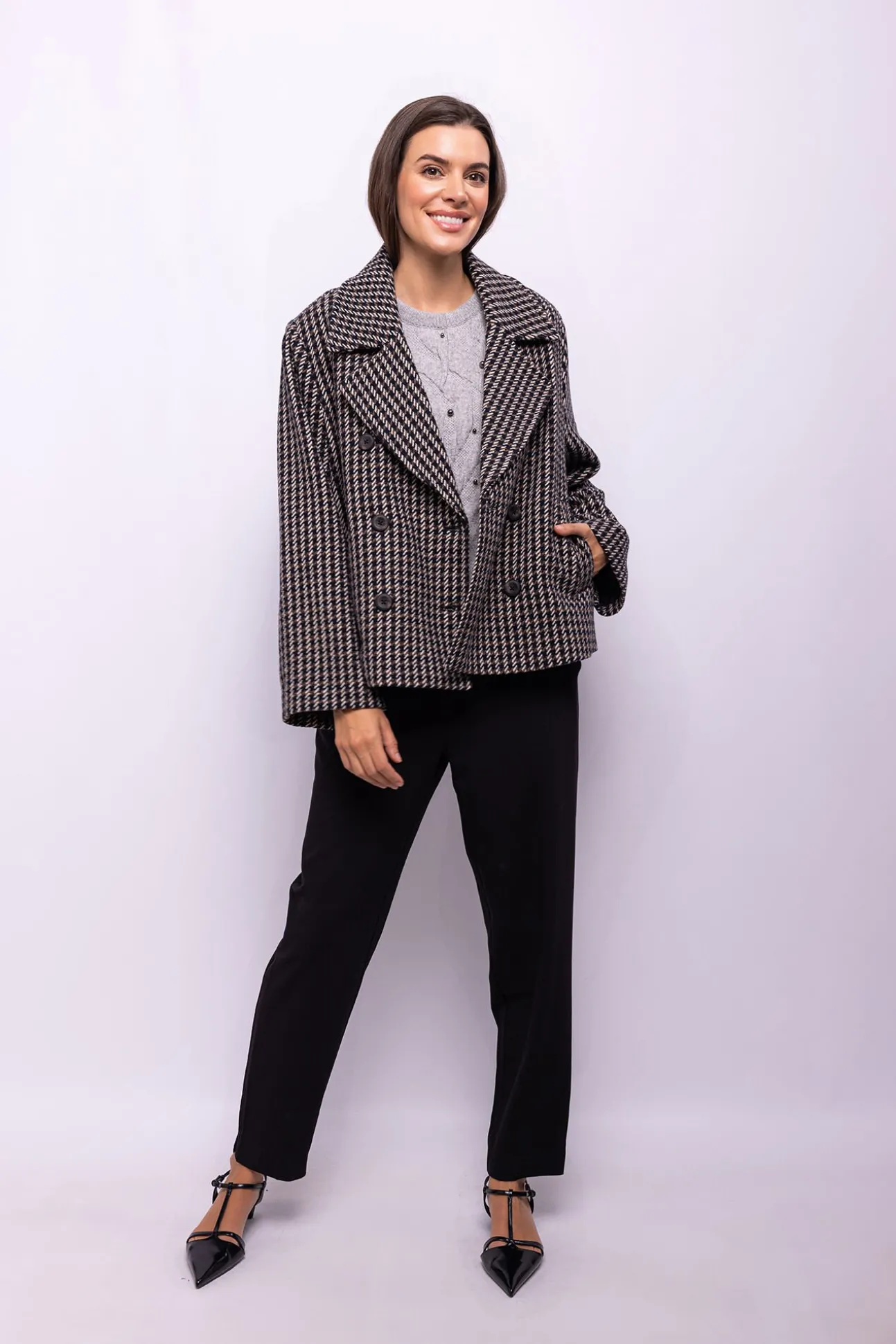 Abrigo tweed cuadros