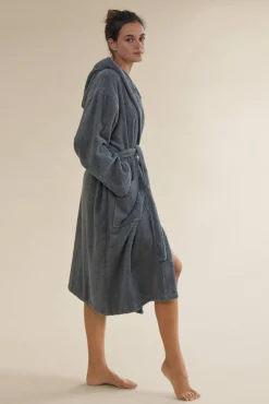 Albornoz rizo algodón capucha unisex