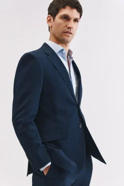 Americana cuadro azul slim fit