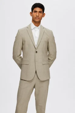 Americana de cuadros Slim Fit confeccionada con materiales reciclados