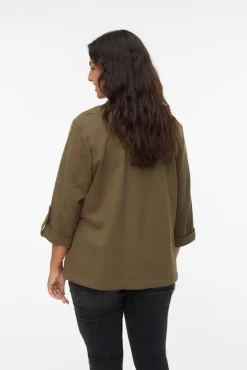 Americana de mujer abierta con solapa talla grande