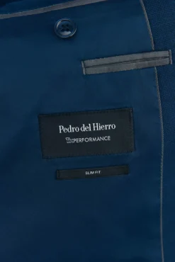 Americana estructura azul bi-stretch slim fit