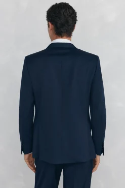 Americana lisa tailored bi-stretch