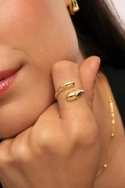Anillo Abbraccio Baño Oro