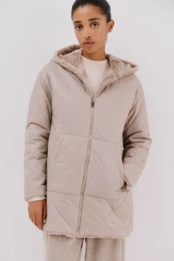 Anorak acolchado reversible efecto pelo