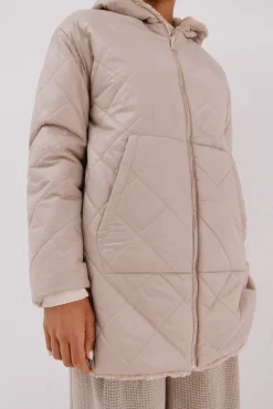 Anorak acolchado reversible efecto pelo