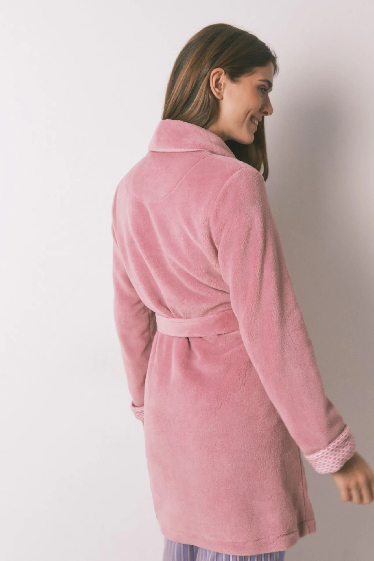 Bata midi polar rosa