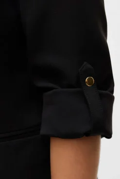 Blazer abierta con manga remangada