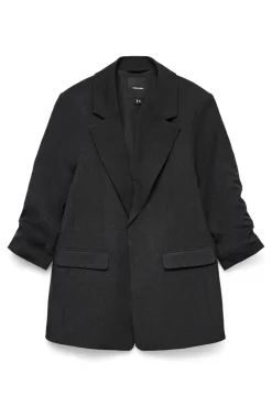 Blazer con brillos de mujer corte recto