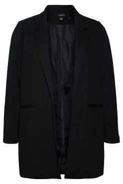 Blazer manga larga con bolsillos talla grande