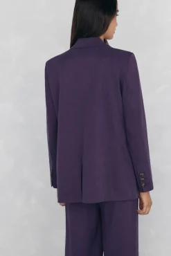 Blazer regular fit morada