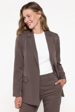 Blazer slim de manga larga