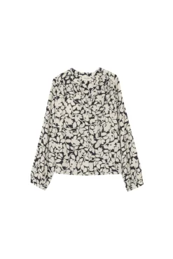 Blusa con corte regular de mangas largas