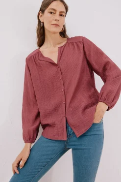 Blusa cuello redondo