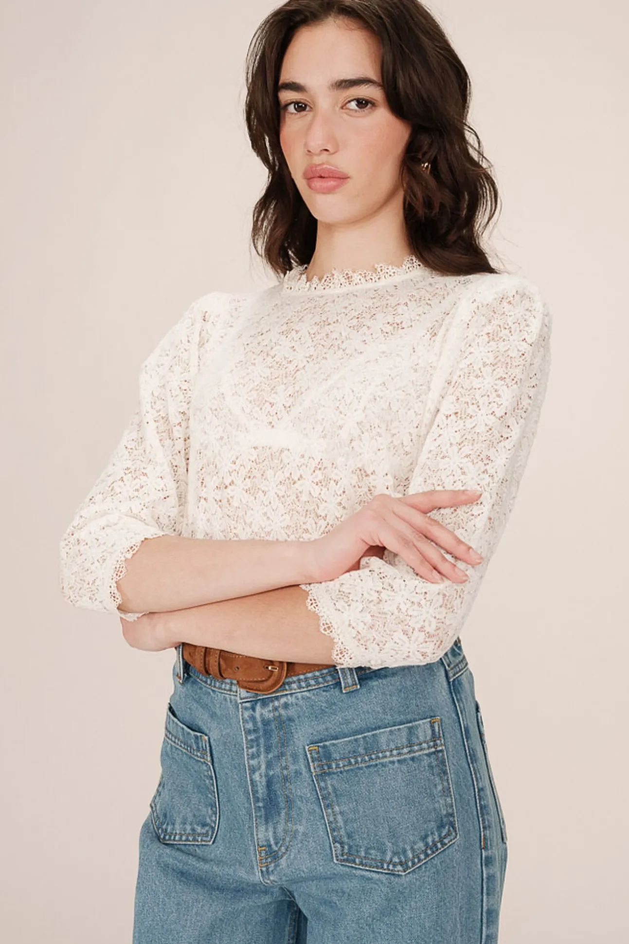 Blusa de encaje