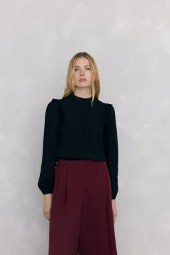 Blusa gasa volantes