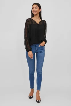 Blusa manga larga plumeti