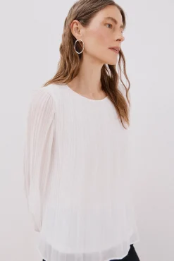 Blusa plisada
