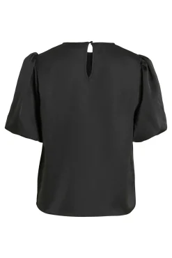 Blusa satinada manga globo