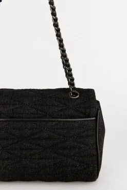 Bolso bandolera acolchado con cadena