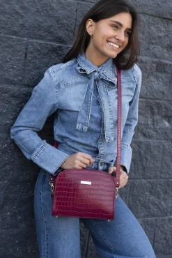 Bolso Casandra piel frambuesa