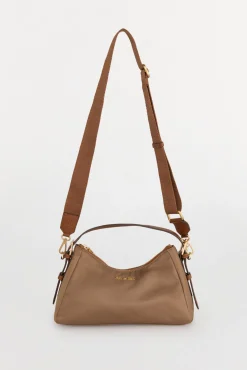 Bolso de hombro en nylon con cremallera