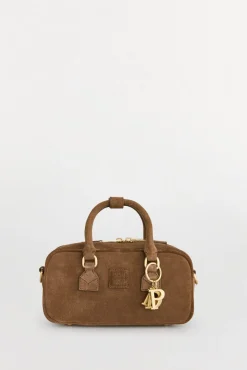 Bolso mini bowling bandolera en piel