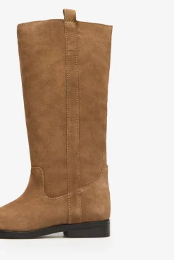 Bota alta campera serraje