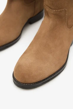 Bota alta campera serraje