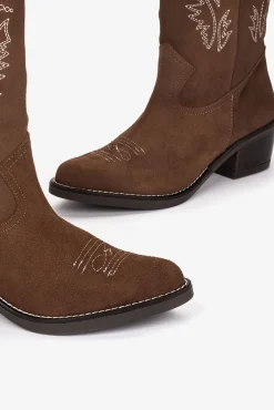 Bota cowboy serraje cuero