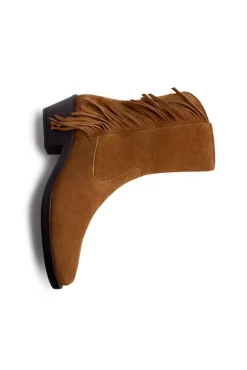 Botines cowboy piel flecos kasson