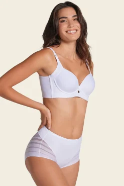 Braga faja clásica con control moderado de abdomen y bandas en tul