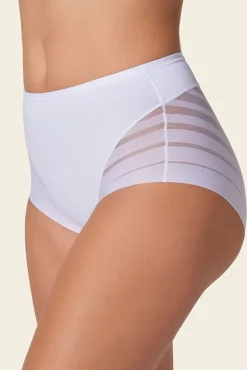 Braga faja clásica con control moderado de abdomen y bandas en tul