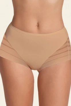 Braga faja clásica con control moderado de abdomen y bandas en tul