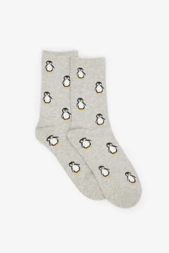 Calcetín largo pingüino