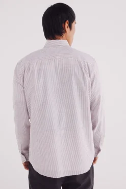 Camisa cotton slub rayas