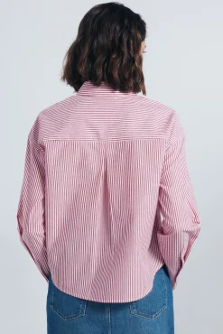 Camisa cropped rayas