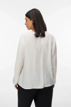 Camisa de cuello volante talla grande