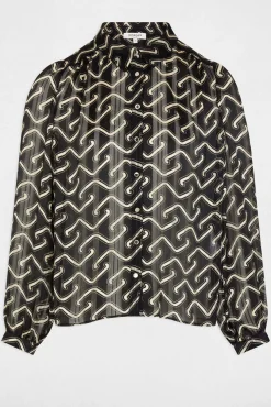 Camisa de gasa estampada