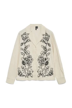 Camisa de lino estampada