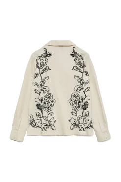 Camisa de lino estampada