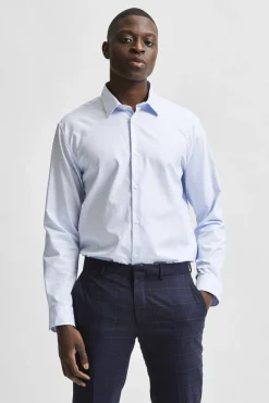 Camisa de manga larga de vestir 100% algodón regular fit