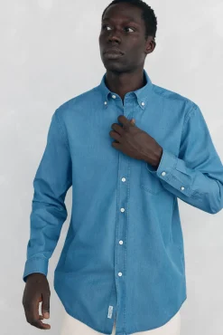 Camisa denim tejido italiano