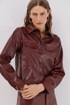 Camisa efecto piel