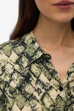 Camisa estampada manga larga