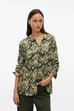 Camisa estampada manga larga