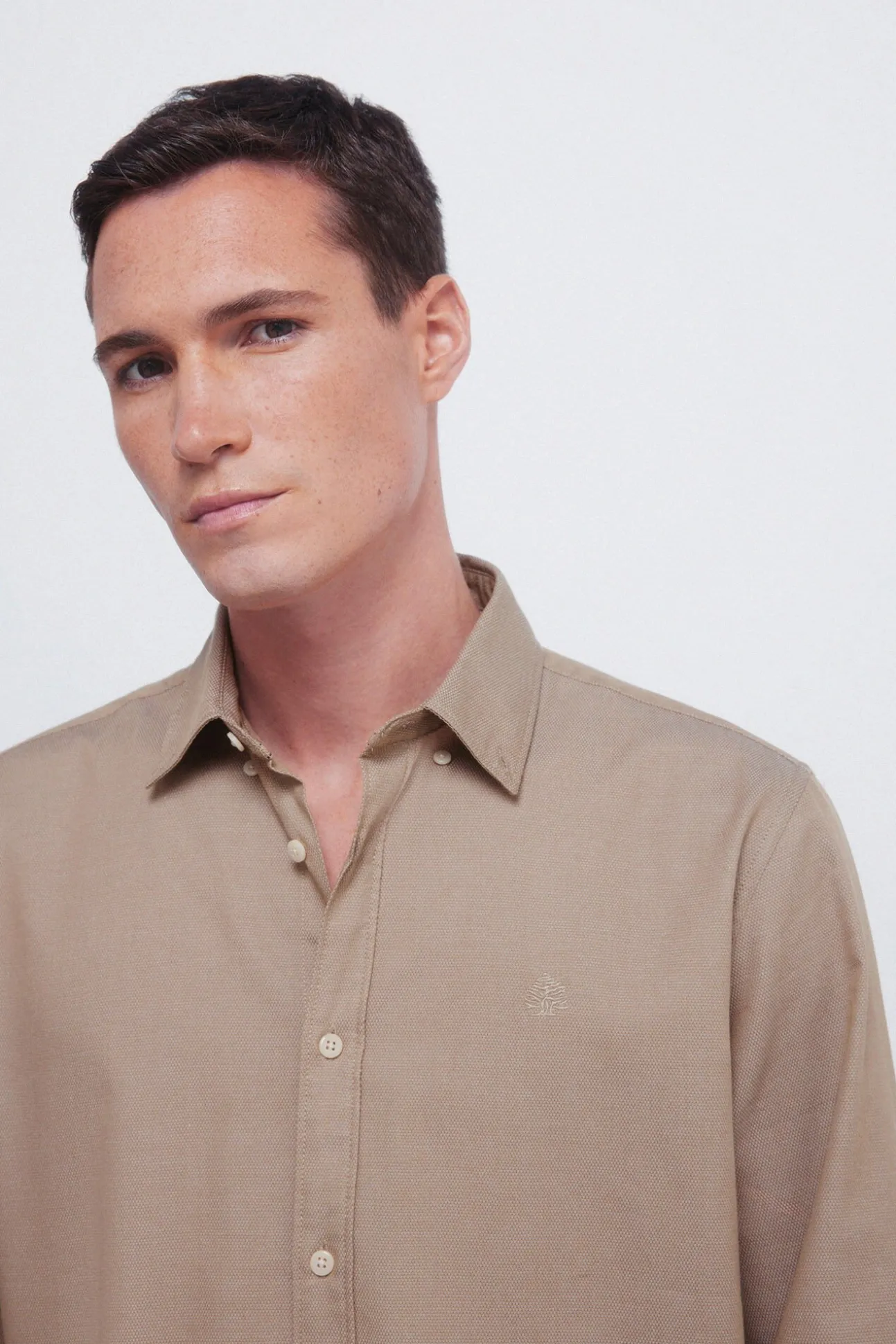 Camisa estructura bicolor