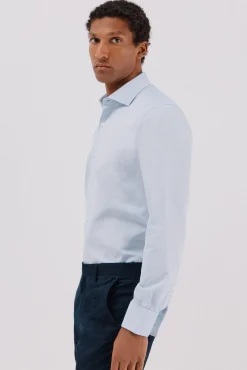 Camisa gemelos lisa fácil plancha