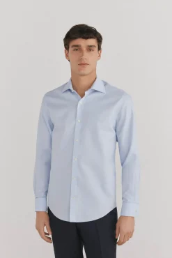 Camisa gemelos lisa non iron + antimanchas