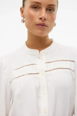 Camisa manga larga con calados